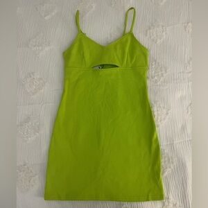 Lime Green Spaghetti Strap Dress
